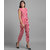 Elizy Women Red Stripe Printed Front Knot Jumpsuits