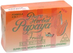 Pure Herbal Papaya Fruity Soap For Skin Whitener