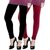 Woman churidar length woolen legging for Woman  Girls free size.( maroon  black) solid.