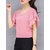 Elizy Women Pink Ruffle Sleeve Regular Top