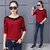 Elizy Women Red Plain Black Shoulder Tee