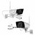D3D 2MP (1920x1080P) Alexa WiFi Wireless IP Home Security Waterproof Camera CCTV with LED Flood Light White(Model  836)