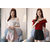 Vivient Women Maroon And White Rayon Crepe Off Shoulder T-Shirts Combo