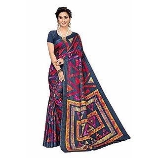                       Urantex Multicolor Geometrical Patten Silk saree with Blouse piece                                              