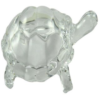 Raviour Lifestyle Crystal Turtle Tortoise for Feng Shui and Vastu for Career and Luck (Transparent)
