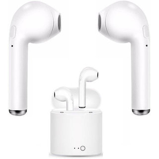 i7S TWS Twins (Dual L/R) True Wireless Bluetooth V4.2+EDR (1 Connect 2 Function Support) Stereo Headset Sports Headphone with Charging Power Dock Bluetooth Headset with Mic