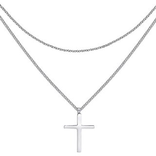                       CEYLONMINE-Silver Jesus Cross pendant without chain                                              