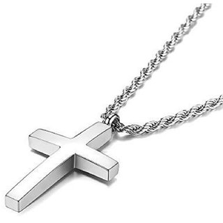                       CEYLONMINE-Sterling Silver Plating  Jesus Cross Pendant                                              