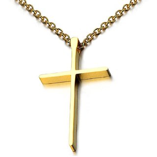                       CEYLONMINE-Gold plating  Jesus Cross Pandent without chain                                              