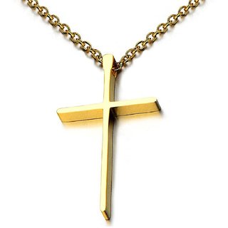 CEYLONMINE-Gold plating Jesus Cross Pandent without chain CEYLONMINE-Gold plating Jesus Cross Pandent without chain