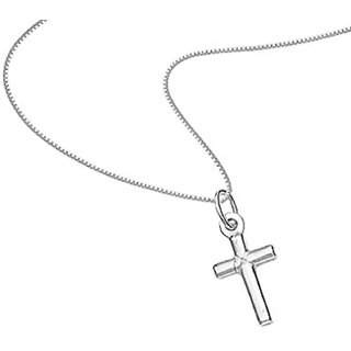 CEYLONMINE-Sterling Silver Plating Jesus Cross Pendant Good Quality CEYLONMINE-Sterling Silver Plating Jesus Cross Pendant Good Quality
