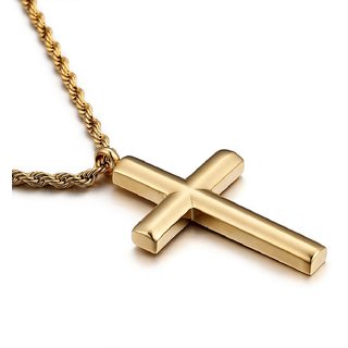                       CEYLONMINE-Original Gold  Plating Jesus Cross Pendant Without Chain                                              