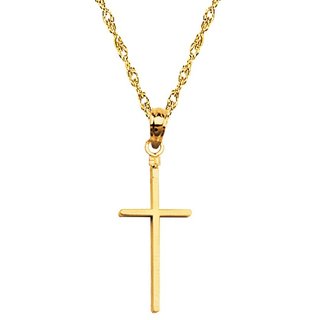                       CEYLONMINE-Original Stone Gold  Plating Jesus Cross Pendant Without Chain                                              