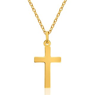                       CEYLONMINE-Real Jesus Cross Pendant Without Chain Gold Plating                                              