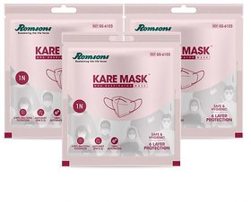 Romsons Kare Mask, N95 Respirators, Pack of 3