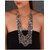 Mmha Antique Oxidised Silver Side Pendant Ghungroo Beads Designer Necklace Jewellery for Women