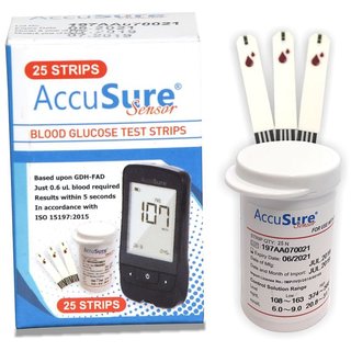 AccuSure Sensor 25 Strip pack only ( Expiry AUG 2022)