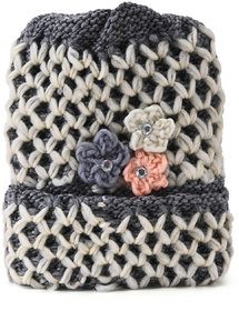 True Indian Self flower Design Soft Quality Winter Warm Woolen Caps For Women/Girls/Ladies Cap