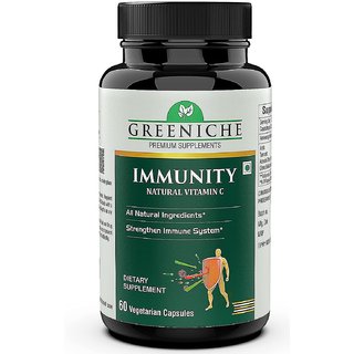Greeniche Immunity Booster with Natural Vitamin C  Zinc - 60 Veg Capsules