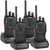 Artek BF-888S BF888S Rechargeable Long Range Walkie Talkie 16 Channels Two Way Radio with earpiece (2 Pairs), Black