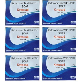                       Ketocad Freedom From Dandruff Soap Pack of -6                                              