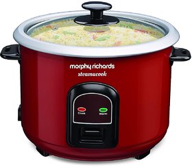 Morphy Richards Steamacook 1.8 - Litre Electric Rice Cooker (Red)