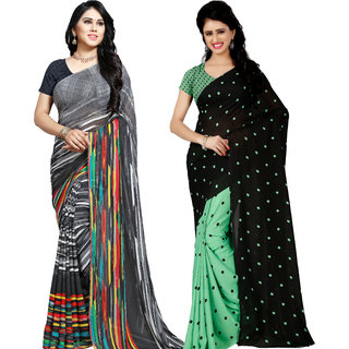 Anand Sarees Pack Of 2 Georgette Sarees with Blouse Piece (COMBO_1262_2_1494 )
