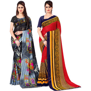 Anand Sarees Pack Of 2 Georgette Sarees with Blouse Piece (COMBO_AS_1560_1285 )