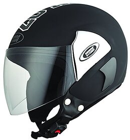 Studds Cub 07 SUSC07OFHBLKL Open Face Helmet (Black, L)
