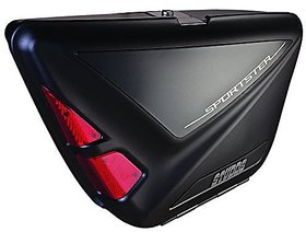 Studds Mobike Luggage Sportster Side Box with Main Frame and Universal Fitment Clamp (Black)