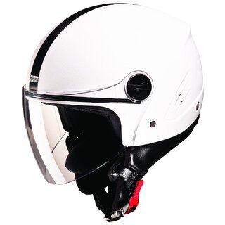 Studds Track SUSTPOFHWHEXL Open Face Helmet (Plain White, XL)