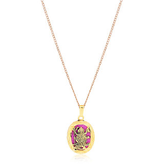 KEASR ZEMS Golden Pink Mahakali Pendant - For Gift as a Sign of Goodness (4x2.5x1 cm)