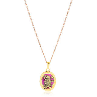                       KEASR ZEMS Golden Pink Mahakali Pendant - For Gift as a Sign of Goodness (4x2.5x1 cm)                                              