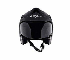 Vega Crux FULL  Face Helmet (Black, M) VEGA CRUX BLACK