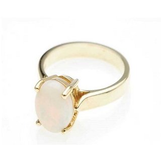                       Opal original & lab certified 2 ratti Gold plated Ring for astrological purpose by CEYLONMINE                                              