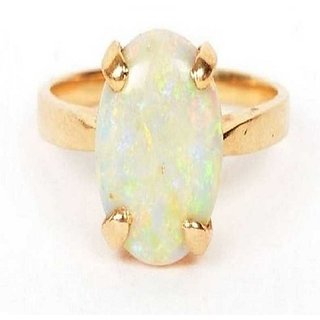                       2 Carat  Ring with lab Report Gold plated Opal Stone by CEYLONMINE                                              