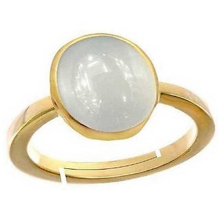                       Natural Opal Stone Lab Certified gold plated 2 Carat Adjustable Ring by CEYLONMINE                                              