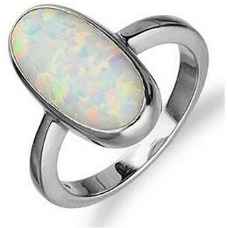                       2.5 ratti Silver Opal Ring for unisex by CEYLONMINE                                              