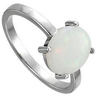                       2.5 ratti Stone 100% Natural Opal  Silver Ring by CEYLONMINE                                              