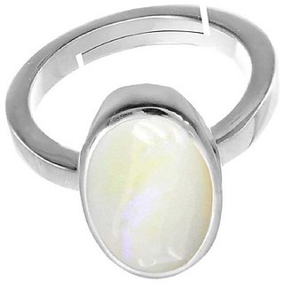                       Silver Opal  Stone Ring 2.5 carat by CEYLONMINE                                              