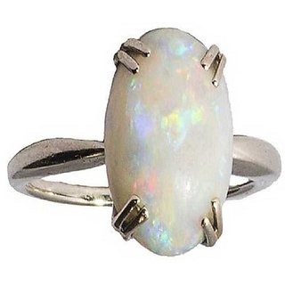                       2.5 ratti silver  Opal  Ring for unisex by CEYLONMINE                                              