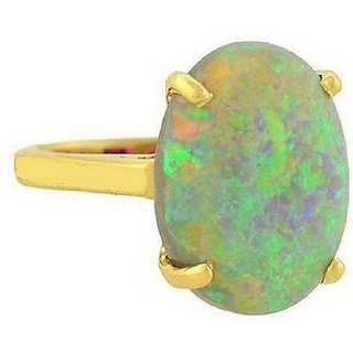                       2.5 Carat Stone Opal Gold plated Ring for unisex by CEYLONMINE                                              