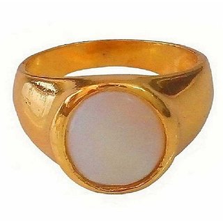                       Natural Opal  2.5 Carat Gold plated Ring  by CEYLONMINE                                              