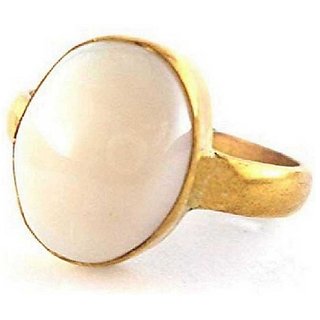                      Opal stone Ring in 2.5 carat Gold plated ring for unisex by CEYLONMINE                                              