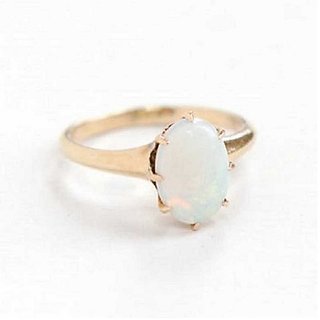                       2.5 carat only Opal Ring with Natural Opal  & Lab Certified Gold plated by CEYLONMINE                                              