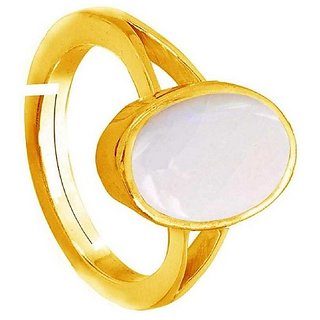                       Natural Opal stone 2.5 ratti gold plated ring by CEYLONMINE                                              