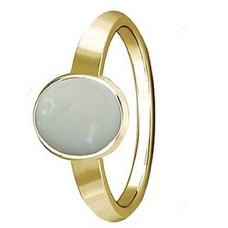                       Opal Panchdhatu ADJUSTABLE 2.5 Carat  gold plated Ring by CEYLONMINE                                              