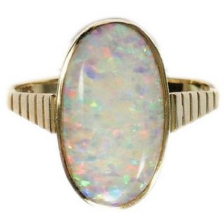                       2.5 ratti Ring Natural Opal Gold plated Ring by CEYLONMINE for unisex                                              