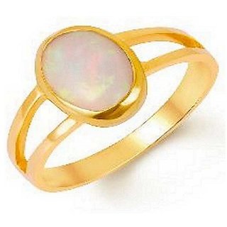                       100% Real 2.5 Ratti Opal gold plated Ring for astrological purpose by CEYLONMINE                                              