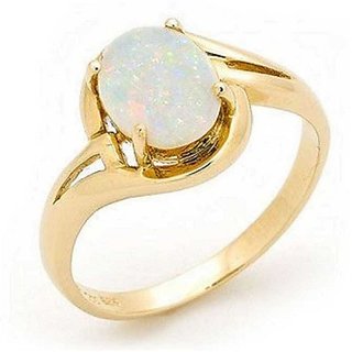                       2.5 Ratti Natural Certified Opal Gemstone Panchdhatu gold plated Ring by CEYLONMINE                                              